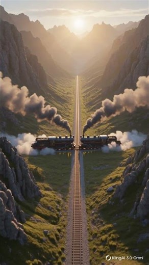 Two Trains. One Track. No Way Out. 💥 3D Animation