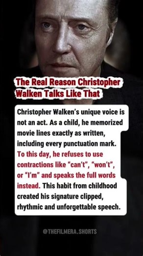 The Real Reason Christopher Walken Talks Like That