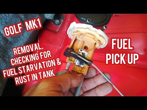 GOLF MK1.CHECKING AND REMOVING FUEL PICK UP /SENDER / FLOAT FROM FUEL TANK #vwgolf #golfmk1#vwfox