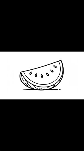 How to draw a watermelon