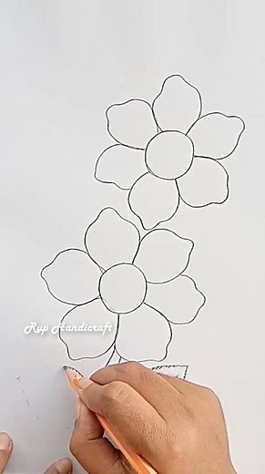 Hand Embroidery Designs Patterns Tutorial,Phulkari Borderline Drawing,Nokshi Kantha Design #drawing