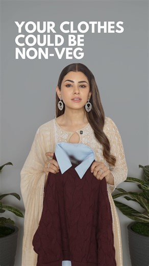 Shreya Ghodawat 🌱 on Instagram: "If you think being vegetarian or avoiding only leather makes your wardrobe cruelty-free, you may want to check your closet again. We rarely think of clothes as “non-veg”, but most luxury and winter fabrics come directly from animals like these fabrics: 🐑 Tweed & Wool Made from sheep. Shearing sounds harmless, but commercial shearing is rushed because workers usually get paid by the hour, not the animal, so cuts, stress and mutilation are common. Globally, over 