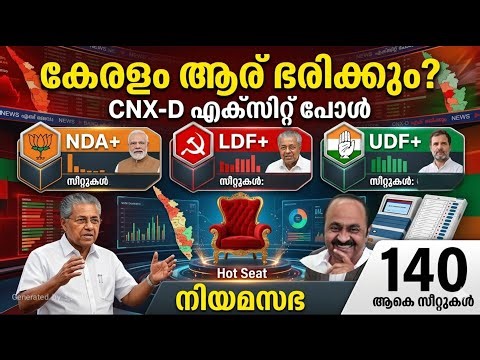 CNX-D exit poll കേരളം ആര് ഭരിക്കും Kerala assembly election 2026 ldf udf nda