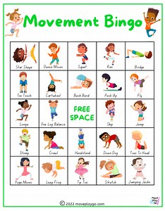 Movement Bingo - Move Play Go
