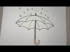 Umbrella Coloring Fun During Rainy Day