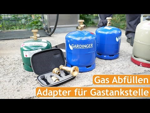 Gasflasche selbst befüllen an Gastankstelle | Wiederbefüllbare Propanflaschen im Ausland füllen