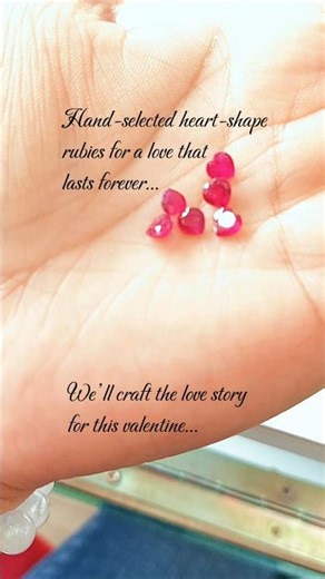 From Ruby to Romance for Valentine’s Heart-Shape Stones ‪@Nafisadesigns‬