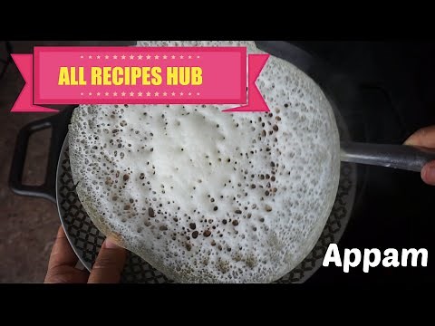 appam recipe | kerala aapam with yeast | how to grind appam batter in mixie - All Recipes Hub