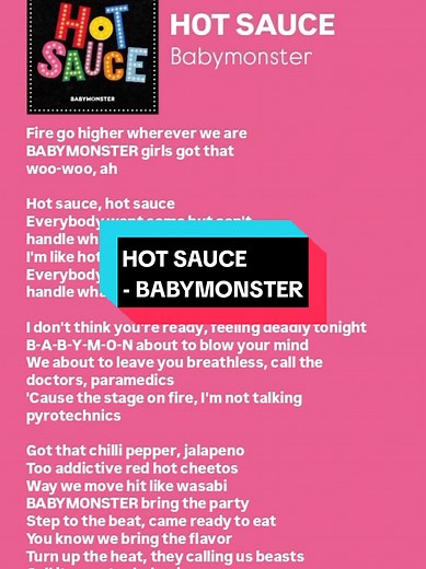 HOT SAUCE - Babymonster: Full Lyrics & Video