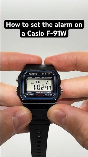 How to set the alarm on a Casio F-91W #casiof91w