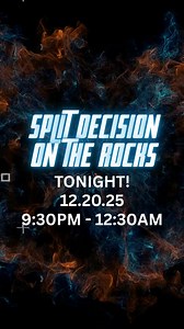 Dance Party with Split Decision Tucson tonight is served On The Rocks! The party starts at 9:30PM, after the UA Wildcats game! | Split Decision Tucson