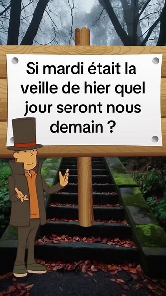 Énigme du jour : Quel jour serons-nous demain ?