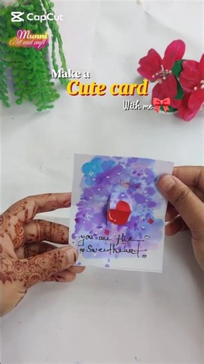 “Let’s Make a Cute Card Together 💖”#diy #craft #creative #papercraft