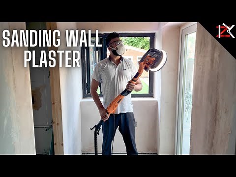 How To Sand Plaster/Skim - Evolution Electric Sanding Machine Set up - Ready To Paint