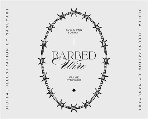 Barbed Wire Oval Frames Svg, Barbed Wire Frame Cricut File, Barbed Clipart Svg, Barbed Wire Border Svg, Oval Line Art Border PNG - Etsy
