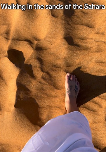 Exploring the Sahara Desert Barefoot