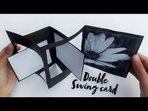 Double Swing Card Tutorial (part#2) Scrapbook Pop Up Card Ideas | Flip Photo Card | Greeting Card