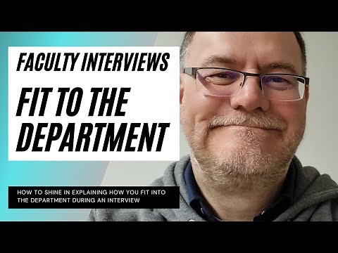 Faculty interviews: how to answer questions about the fit to the department #interview #phd