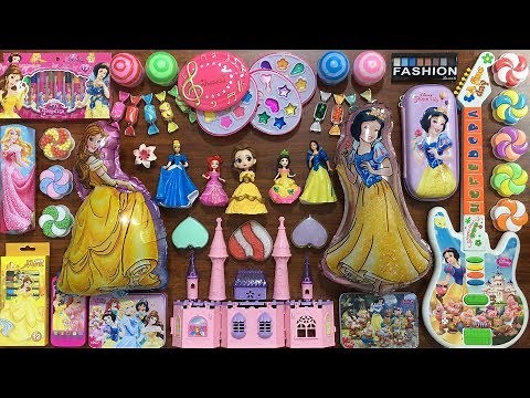 DISNEY PRINCESS Slime | Mixing Random Things into Glossy Slime | Satisfying Videos