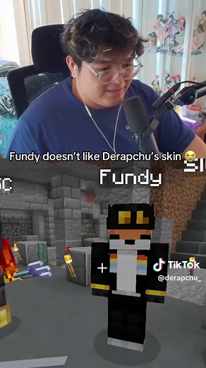 Fundy's Reaction to Derapchu's Skin