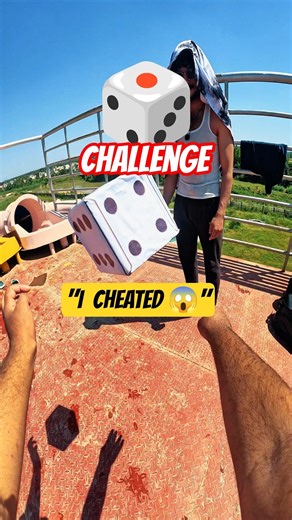 Dice Water Slide Challenge 🎲 I CHEATED and Took the Biggest Slide 😂 #waterslide #POV #challenge