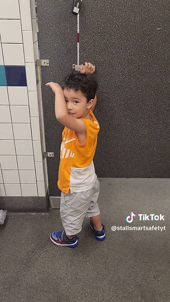 Alright everyone the video everyone has been asking about. Here the stall lock is shown using it to keep a toddler in the stall. Thank you to one of our customers who helped us to make the video! get your Stall Smart today!#everydaycarry #viral #toddlersoftiktok