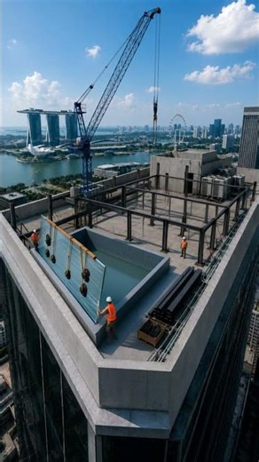 They Built an Infinity Pool 200m Above Singapore #shorts