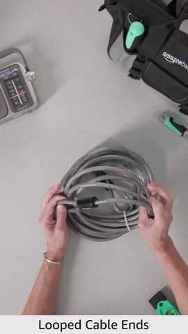 Master Lock Steel Bike Lock Cable, 30 ft. Long x 3/8 in. Diameter Vinyl Coated Cable with Looped Ends, 70DCC - Amazon.com