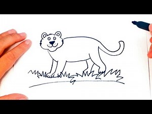 How to draw a Panther for kids | Panther Drawing Lesson Step by Step