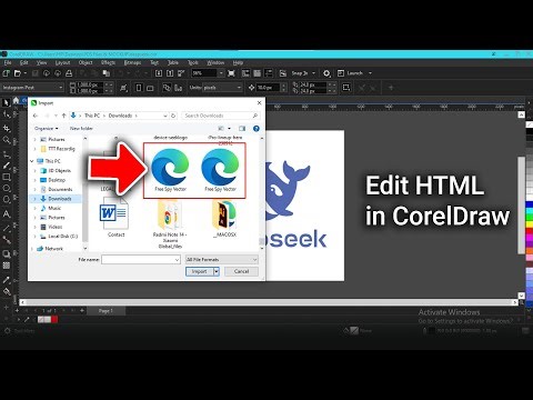 How to Import & Edit HTML File in CorelDraw