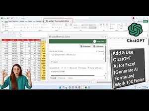 How to Add & Use ChatGPT AI for Excel (Generate AI Formulas) Work 10X Faster