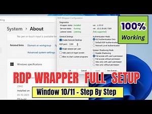 RDP Wrapper Full Setup 2025 | Windows 10/11 Home Me RDP Enable (Step By Step)