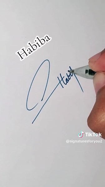 Habiba Name Signatures: Unique Calligraphy Style