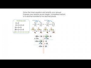 Solving Equations with Clearing Fractions