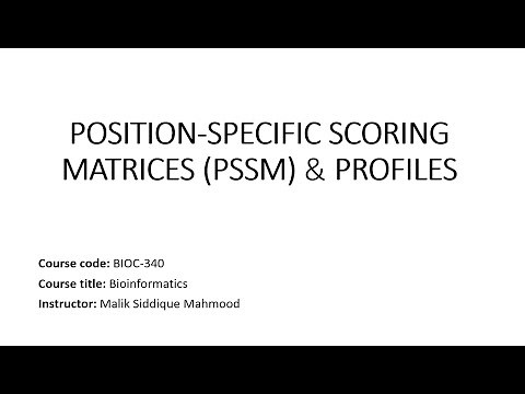 POSITION-SPECIFIC SCORING MATRICES | PSSM | PROFILES | PSI-BLAST