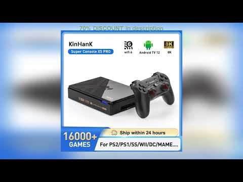 #Kinhank Super Console X5 PRO Retro Video Game Consoles Plug and Play 4T with 16000 Games for PS2/W