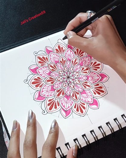 3.1K views · 52 reactions | Mandala Art For Beginners |Step By Step Tutorial #mandala #mandala_art #mandala_lovers #mandala_artist #mandala_drawing #mandala_therapy #mandala_passion #mandala_universe #mandala_art_work #jalis_creation59 | Jali's Creation 59 | Facebook