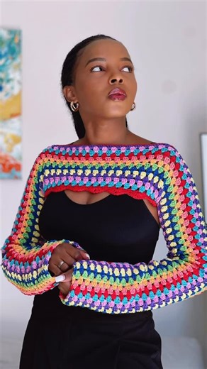 Agnes Koch | AC | Modern Crochet | DE 🇩🇪 on Instagram: "Crochet Shrug tutorial by - AC Crochets - on YouTube Yarn: Kira cotton yarn from @wollidu.de #crochet #crochettutorial #accrochets"