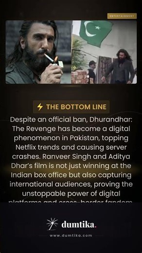 Ranveer Singh’s Dhurandhar Dominates Netflix Pakistan #Shorts