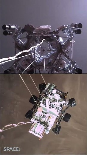 Perseverance lands on Mars! #nasa #anniversery #crane #landing #mars #redplanet #space #shorts
