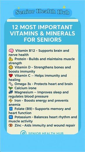 12 Essential Vitamins & Minerals Seniors Need for Better Health