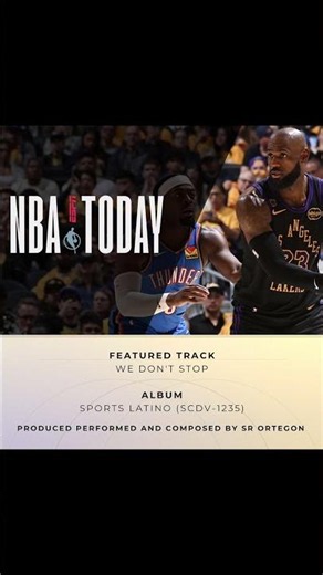 NBA TODAY | ‪@SrOrtegon‬ - We Don't Stop #nba #sync #musicsupervisor
