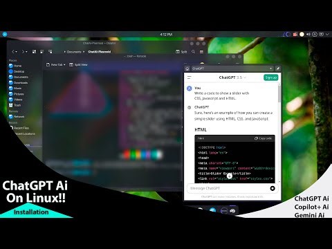 Install ChatGPT, Copilot+ and more on LINUX + KDE (Linux Response to Windows + AI)