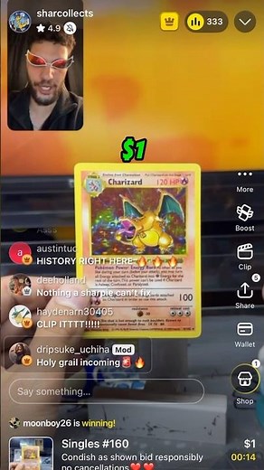 $1 1st Ed Charizard Pokemon Card