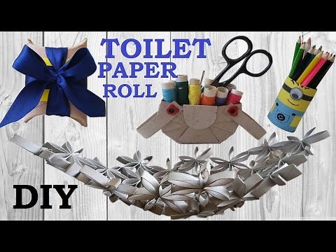 10 DIY Toilet paper roll crafts - recycle - HOW TO!