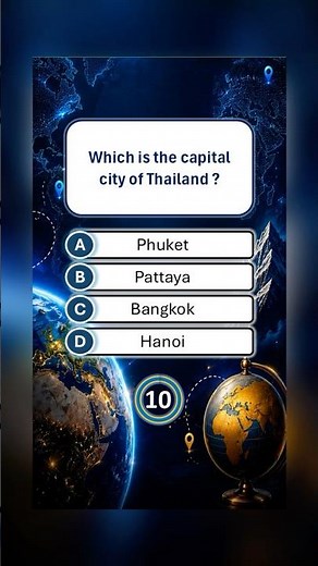 🌍Capital of Thailand ? | Geography Quiz Video | General Knowledge Questions #shorts