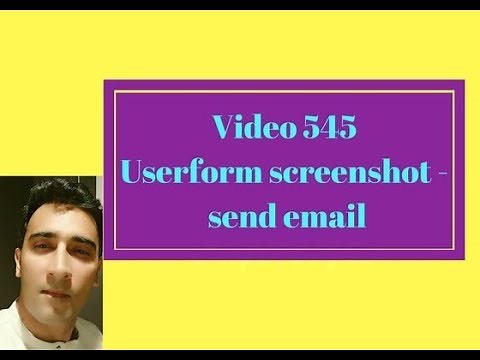 Learn Excel Video 545 - VBA How to take userform screenshot and Email
