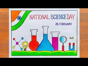 National Science Day Drawing / How to Draw National Science Day Poster Easy Step by Step