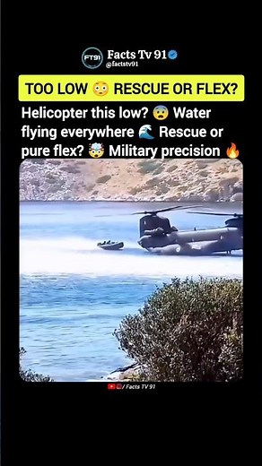 This Helicopter Hovered Inches Above Water 😳🚁