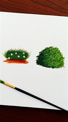 Realistic Grass Drawing 🌿 (3 Color Secret) | Grass tutorial | #art #shorts